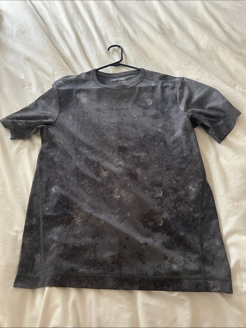 Calvin Klein Men’s Black Heathered Short-Sleeve Crew Tee